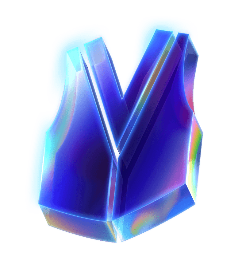 VEST 3D Glass Logo