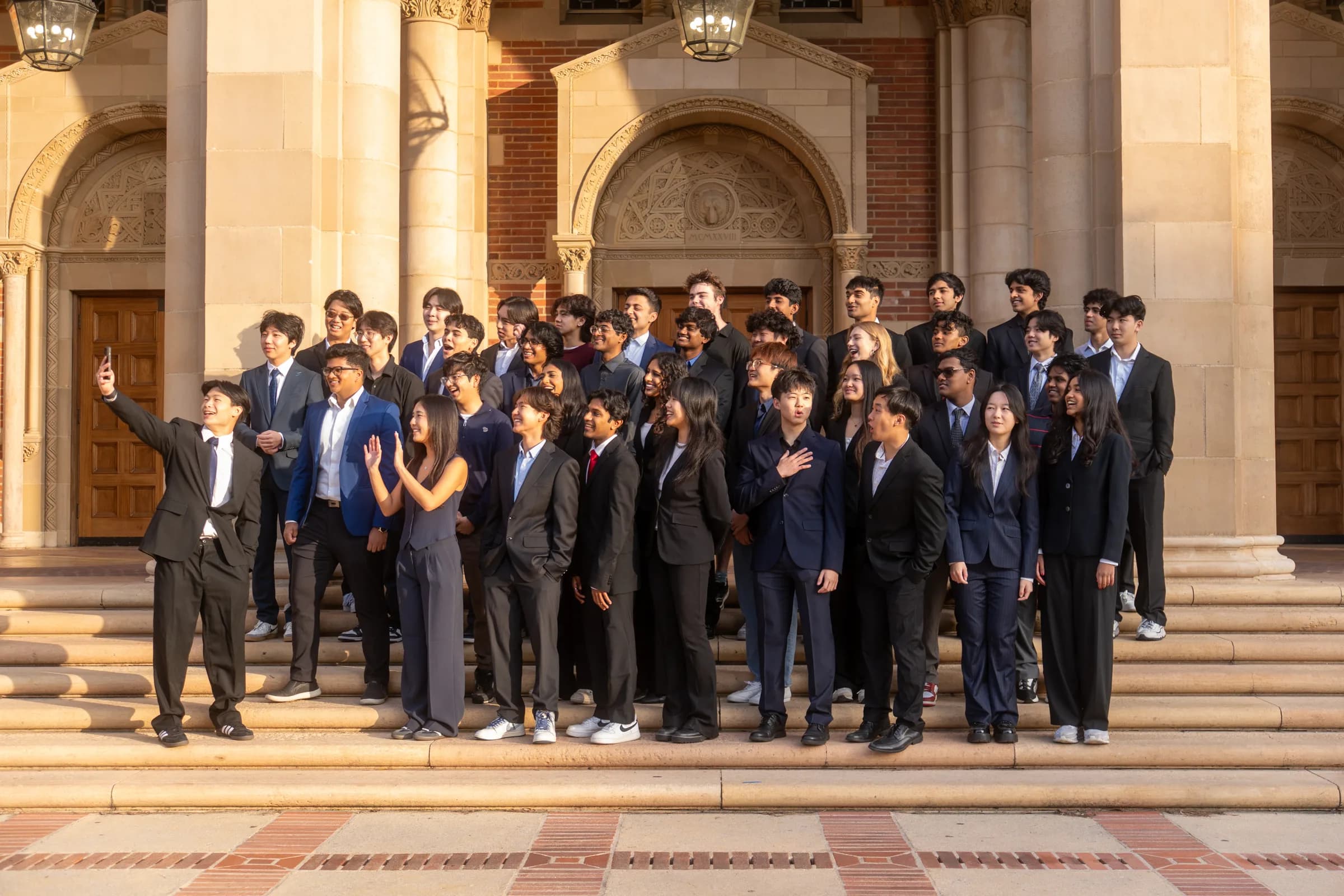 VEST members on the steps of Royce Hall